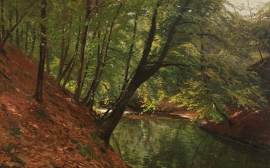 Godfred Christensen (b. Copenhagen 1845, d. s.p. 1928) A stream in a...