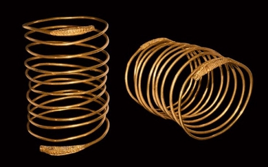 Greek Gold Coiled Snake Bracelet