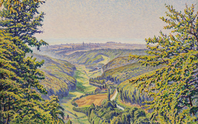 Gustave Cariot (1872-1950) Vallée en Rhénanie