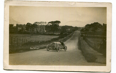 HUMBER. A group of 5 postcards of Humber TT motorcars, including one of Sam Wright, sent and signed