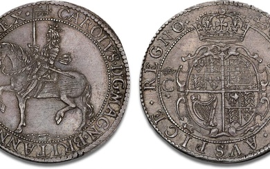 Charles I, 1625–1649, Halfcrown ND (1638–1639), Nicholas Briot's second milled issue, anchor...