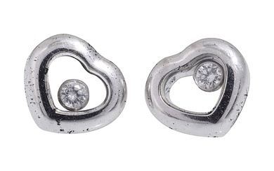 'Happy Diamonds Icons' heart ear-studs by Chopard