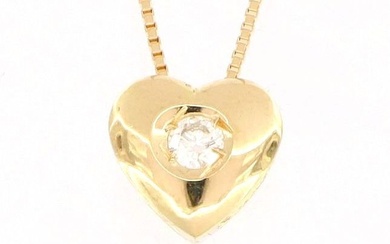 18 kt. Yellow gold - Necklace with pendant - 0.05 ct Diamond