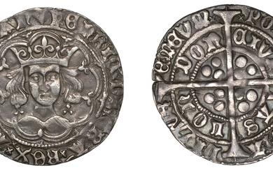Henry VI (First reign, 1422-1461), Trefoil issue, Class B, Groat, London, mm....