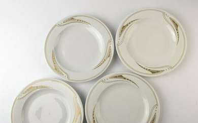 Henry van de Velde, Four dinner plates 'Whip lash'