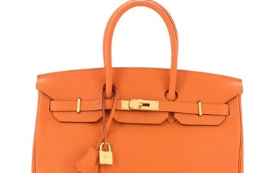 Hermes Birkin Handbag Orange H