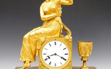 Honore Pons Figural Mantel Clock