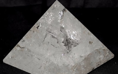 Hyaline quartz Pyramid - 8×8×6.5 cm - 401 g