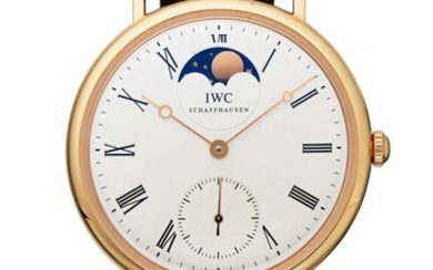 IWC, PINK GOLD PORTOFINO MOONPHASE HAND-WOUND, VINTAGE COLLECTION, REF. 5448-03, MOVEMENT NO. 3’183’576, CASE NO. 3'336'740