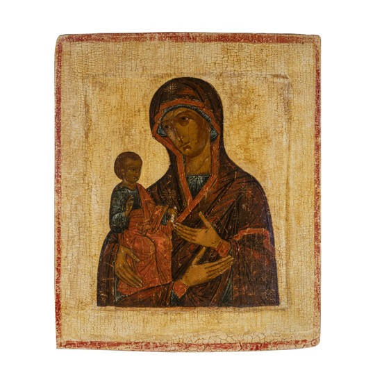Icona russa di inizio XVIII secolo Madre di Dio...