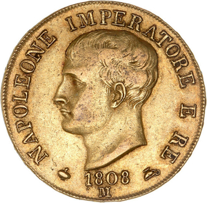 Italy - 40 Lire 1808-M Napoleon I - Gold