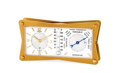 Jaeger-LeCoultre, Jaeger-LeCoultre alarm, thermometer & barometer desk clock, ‘60s
