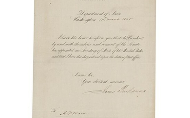 James Buchanan Circular Letter Signed