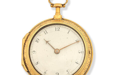 James McCabe, London. A gold key wind pair case pocket watch