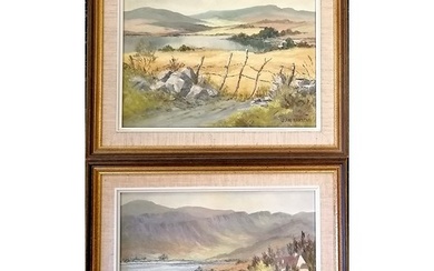 Jean Harrison 2 x framed oil paintings on canvas - Glen Lake...