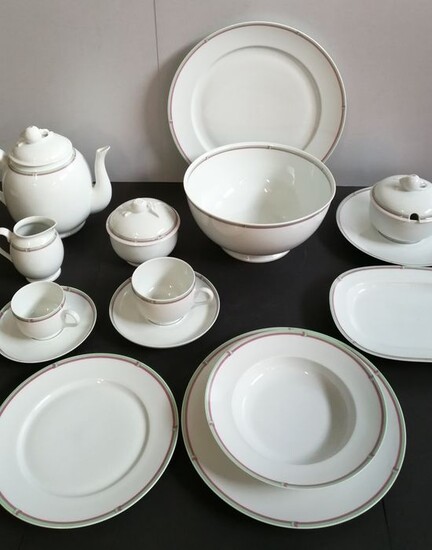 Jean Louis Coquet - 58-piece table service for 6 people - Porcelain