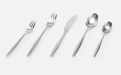 Jens Quistgaard Five-piece 'Variation V' place settings for eight, 1960s
