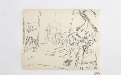 John Lennon, Bed In For Peace, Lithograph and chine colle on Arches