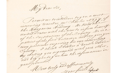 LAFAYETTE, Marie Joseph Paul Yves Roch Gilbert du Motier, Marquis de (1757-1834). Document signed ("Lafayette") with autograph postscript. Paris, 17 August 1832.