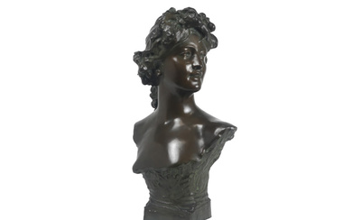 LAMBEAUX JEF (1852 - 1908) antique Belgian sculpture in bronze...