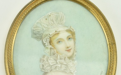 LATE 18TH CENTURY FRENCH SCHOOL STYLE MINIATURE PORTRAIT
