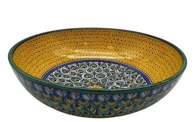 Large Deruta Hand Painted Ceramic Bowl