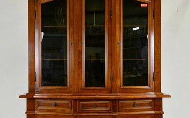 Large Walnut Bookcase / Cupboard