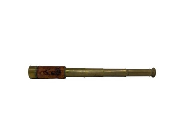 Late 1800's Dennis, London Brass Naval Telescope with Leather Grip