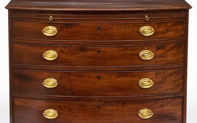 Late George III Mahogany Bow-Fronted Chest of Drawers