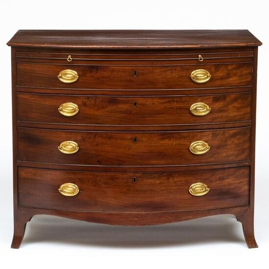 Late George III Mahogany Bow-Fronted Chest of Drawers