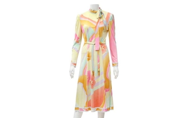 Leonard Silk Multi Print Long Sleeve Dress