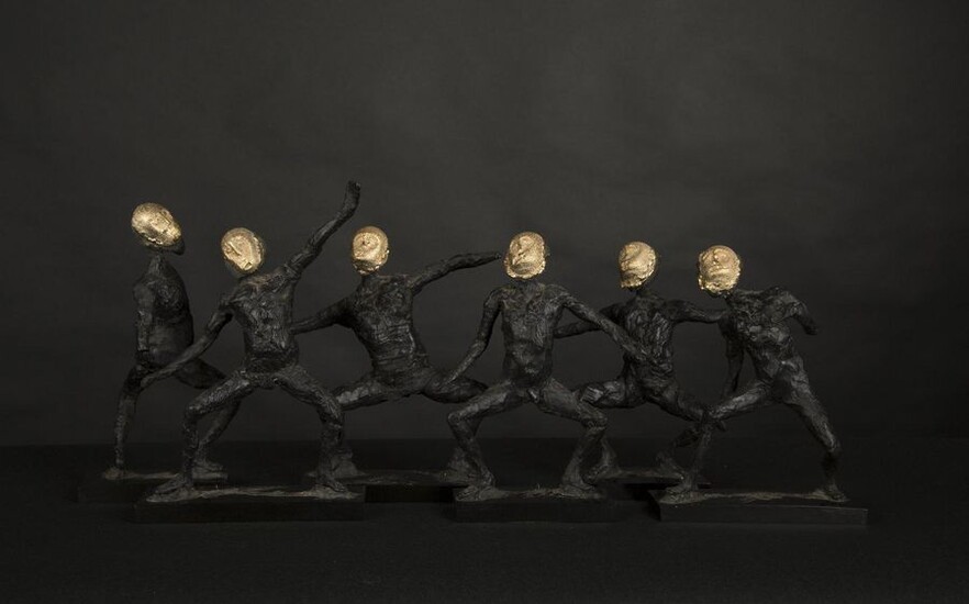 Les danseurs, hommage à Bejart. Six sculptures... - Lot 225 - Goxe - Belaisch - Hôtel des ventes d'Enghien