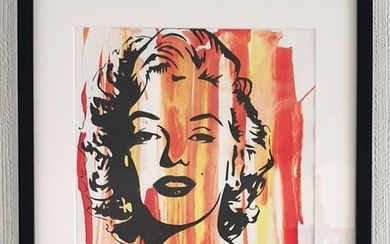 Liesens 1954 - MARYLIN MONROE ( urban pop art) incl lijst