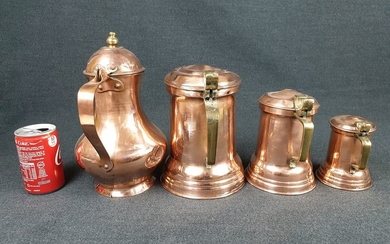 Lot 4 pitchers (4) - Copper