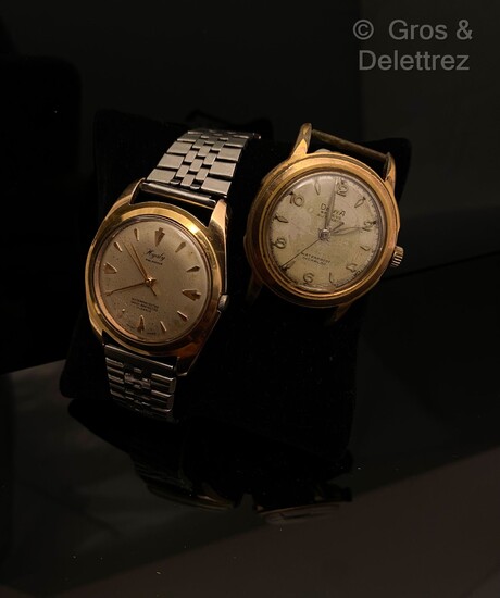 Lot de deux montres en métal et métal doré... - Lot 125 - Gros & Delettrez