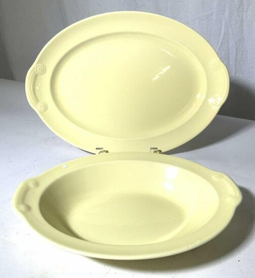 Lot2 Vintage Lu-Ray Pastel Platter & Serving Bowl