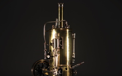 Machine à vapeur verticale à sifflet, vers 1900-1920. Poids: 11.00 kg Livraison indisponible Dimensions: H...
