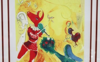 Marc Chagall " La Danse and Le Cirque" Lithograph 1951, Limited Edition, Numbered 26/50. Signed by