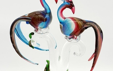 Marco Guiman Murano Glass Bird Group
