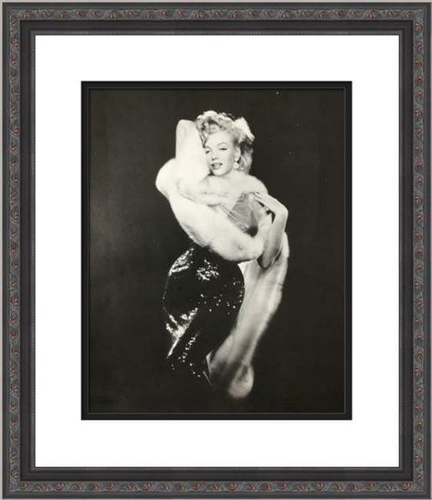 Marilyn Monroe Black & White Print Newly Custom Framed