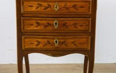 Marquetry Inlaid Side Table