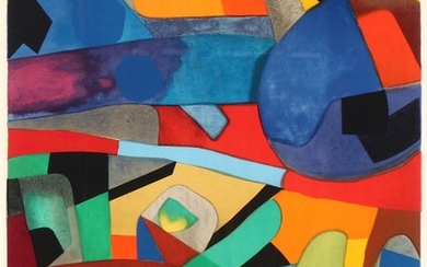 Maurice Estève: “Lajoupée”, 1973. Signed Estéve, épreuve d'artiste. Lithograph in colours. Visible size 68×52 cm.