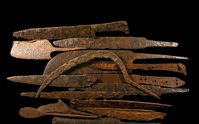 Medieval Iron Knife Blade Group