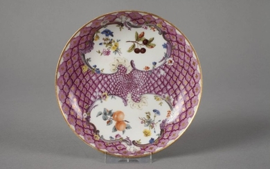 Meissen two saucers with scale decoration