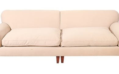 Mid Century Custom Upholstered Down Sofa