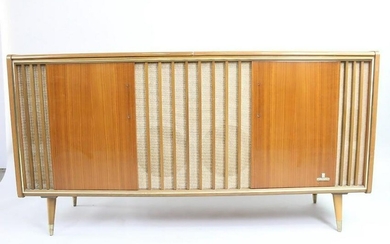 Mid Century Modern Grundig Stereo Record Player Console