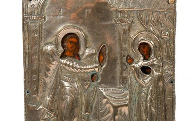 Miniature Icon of the Annunciation.