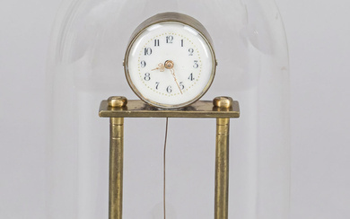 Miniature portal clock, brass, und