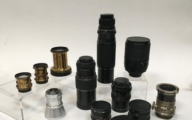 Modern and old lenses including