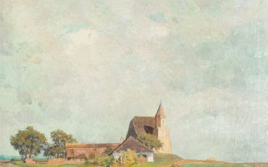 Motif from Lower Danube with Gothic Church Anton Hans Karlinsky, (1872 - 1945)